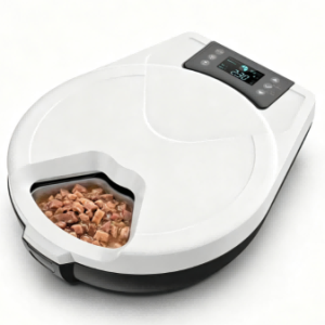 Automatic wet food cat feeder with digital LCD control panel for cats and small dogs, brand Lmzoe