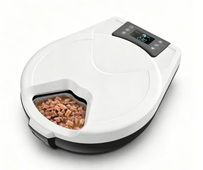 Automatic wet food cat feeder with digital LCD control panel for cats and small dogs, brand Lmzoe