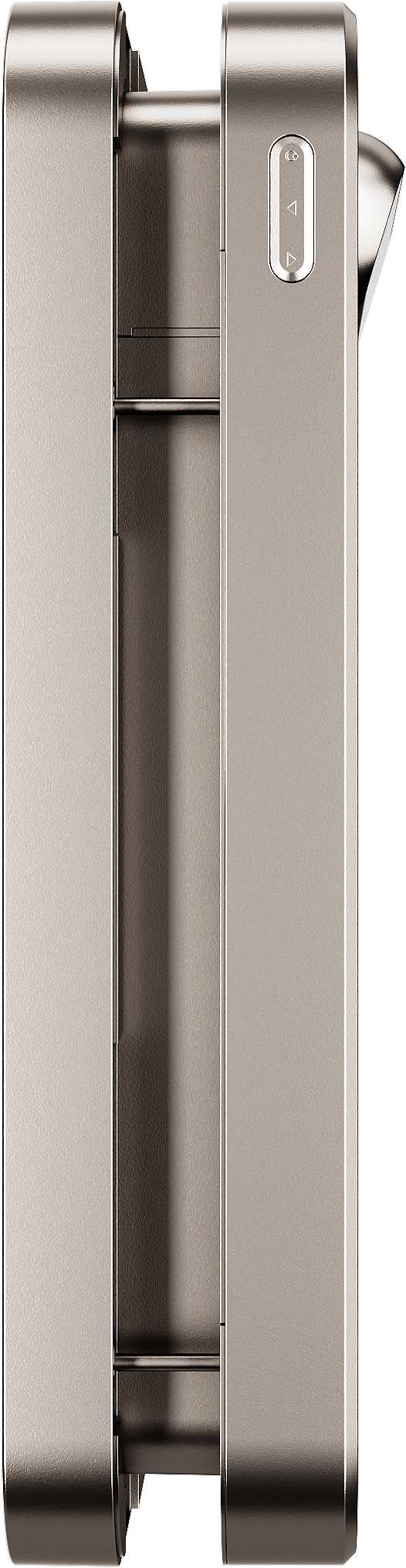 Smart Pet Door Side View - Slim Champagne Gold Profile with Side Control Buttons for Adjustable Settings